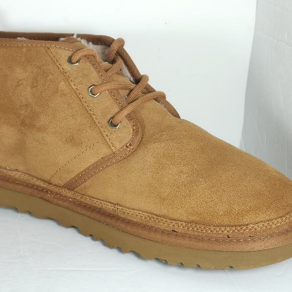 UGG Men's Neumel US 12 Chestnut Suede Sheepskin Lined LaceUp Ankle Chukka Boots - Picture 14 of 16